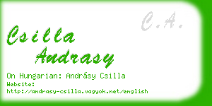 csilla andrasy business card