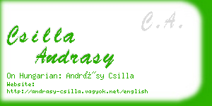 csilla andrasy business card